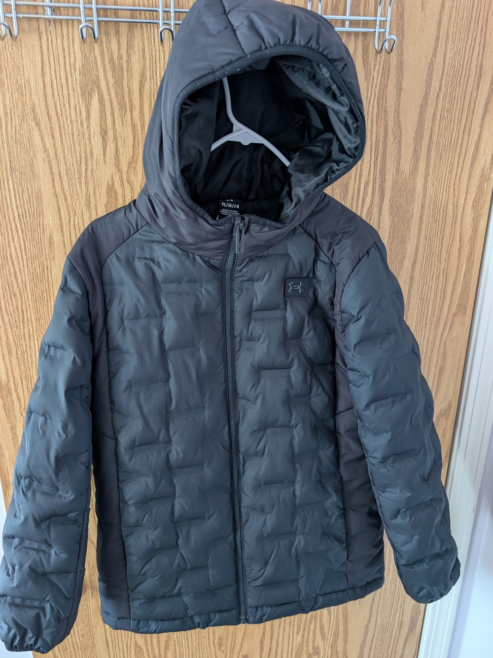 Under Armour Kids Black Hooded Puffer Coat